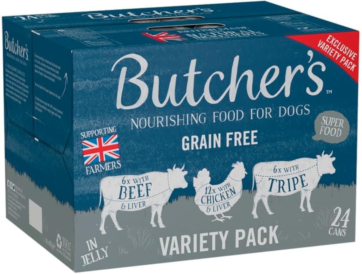 Butcher's Recipes in Jelly Dog Food Tins Variety Pack 24x400g - Image 4