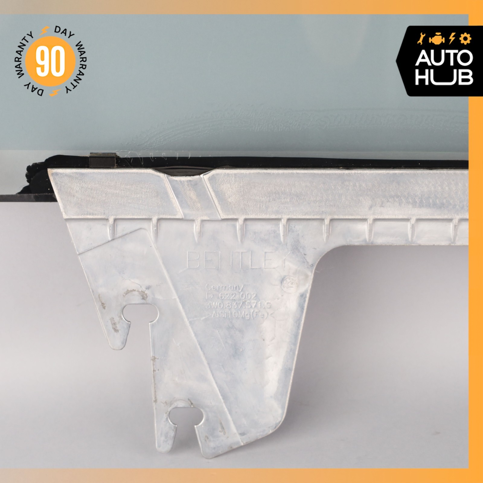 07-18 Bentley Continental GTC Front Left Door Window Glass 3W7845021F OEM 49k