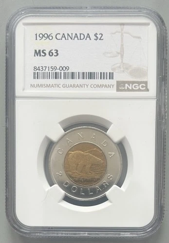 1996 Canada Toonie — photo from the most recent tracked eBay sale