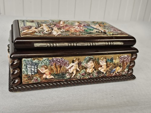 Reuge "Melody of Beauty & Harmony" Antique Cylinder Porcelain Music Box 72 Notes - Picture 7 of 17