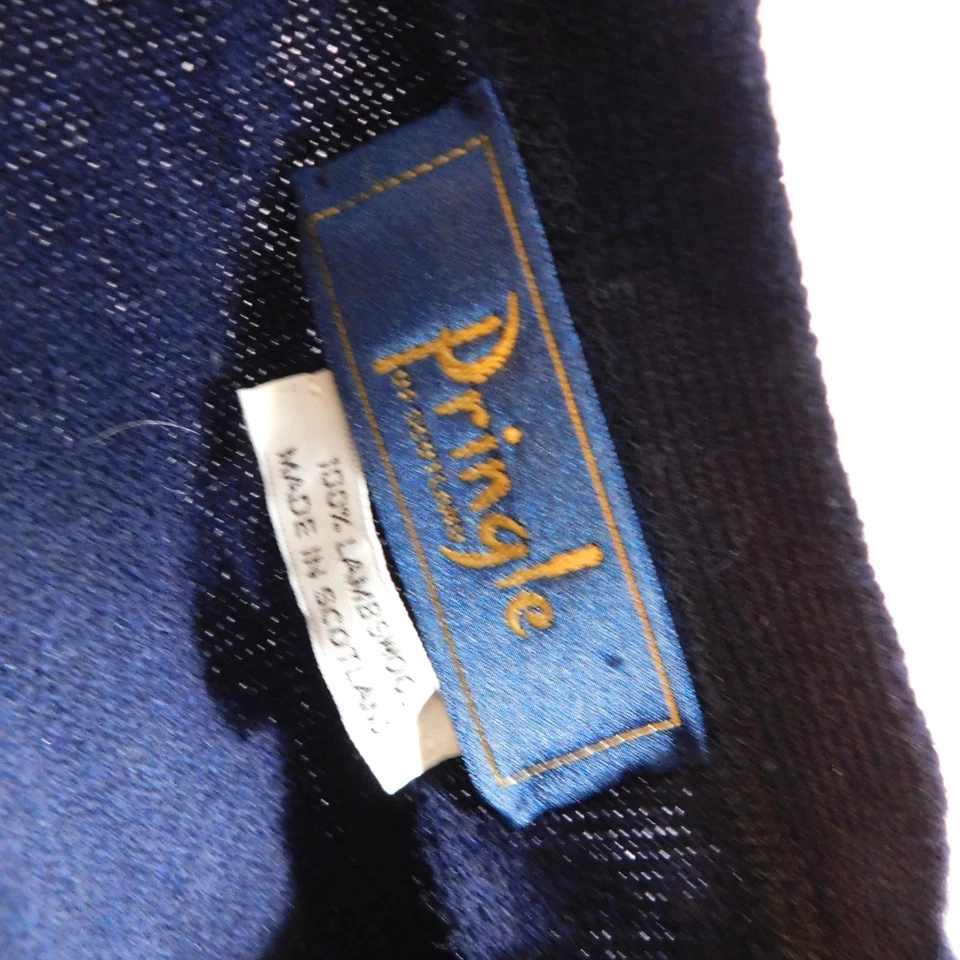 Pringle of Scotland Hombres S Lana de Cordero Suéter Cárdigan Azul Marino Abuelo Foto 4 de 4