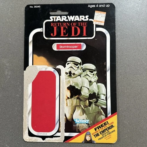 Vintage 1983 Star Wars Return of the Jedi Stormtrooper 65 Cardback Emperor Offer