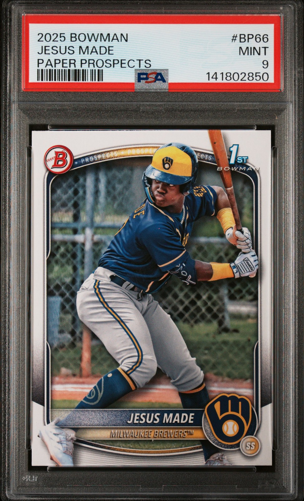 2025 BOWMAN PAPER PROSPECTS #BP66 JESUS MADE PSA 9