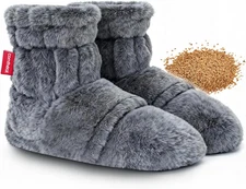 Microwavable Foot Warmers Heated Booties with Washable Cover, Moist Heat Therapy