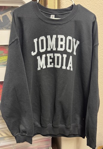 Jomboy Media Crewneck Sweatshirt Mens XL Black Pullover Baseball YouTube Podcast