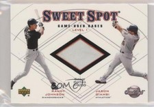 2001 Sweet Spot Game-Used Bases Level 1 Randy Johnson Jason Giambi HOF 0o9