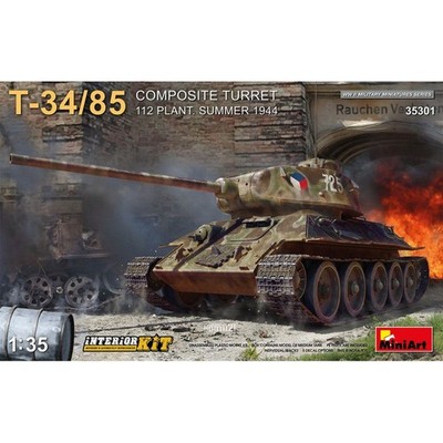 MINIART 35301 MILITARY MODEL T-34/85 WITH COMPOSITE TURRET .112 PLANT KIT