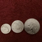 41.31 g 40% silver- Eisenhower,Kennedy,Washington 1776-1976-s