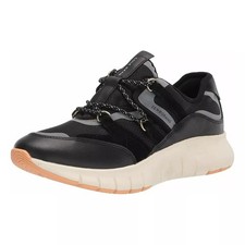 Cole Haan Women Zerogrand Flex Lace Up Sneakers Size US 5B Black Leather