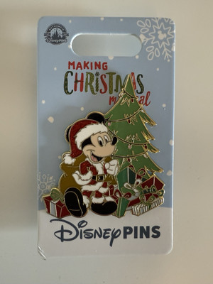 2024 Disney Parks Making Christmas Magical Santa Mickey Mouse Tree Pin - Neu