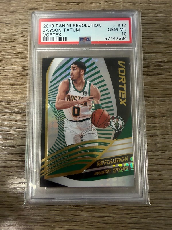 2019 Panini Revolution Jayson Tatum Vortex PSA 10 #12 Celtics