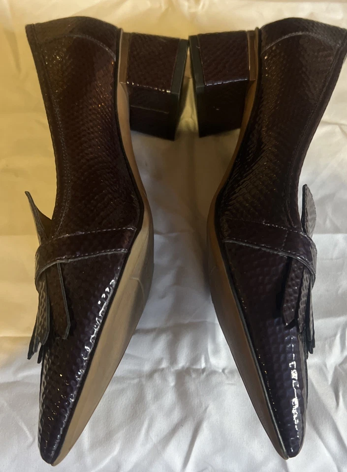 Mocasín Franco Sarto Ciruela Grenoble Punta Kiltie Hebilla Mary Jane Correa Talla 10 Foto 4 de 4