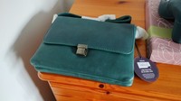 Moshulu duo of matching shoes and handbag  for celebrations/wedding. Teal colour