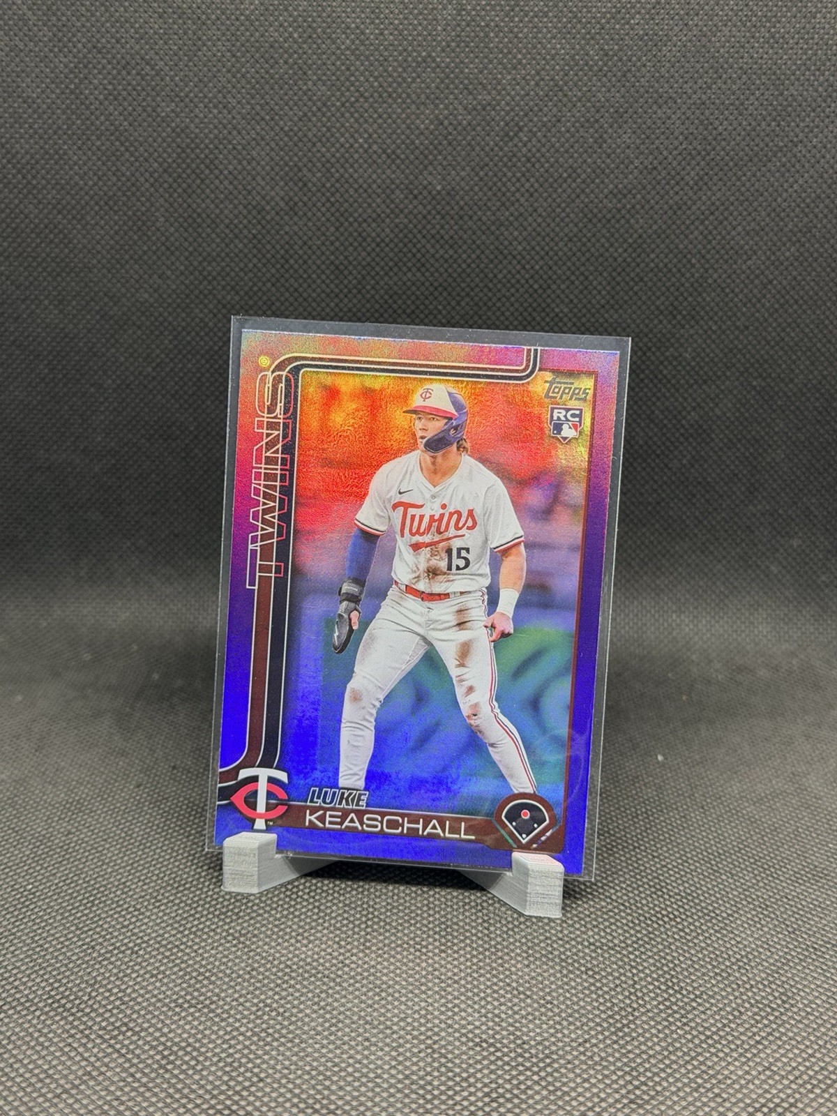 2025 Topps Update Series Luke Keaschall #US16 Purple Rainbow Foil /250 (RC)
