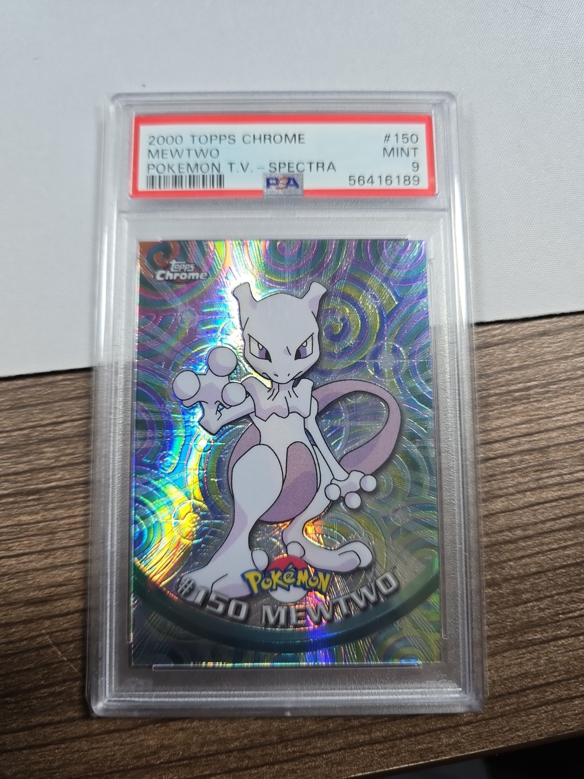 2000 Topps Chrome Pokemon Series 2 Mewtwo #150 SPECTRA PSA 9 Mint