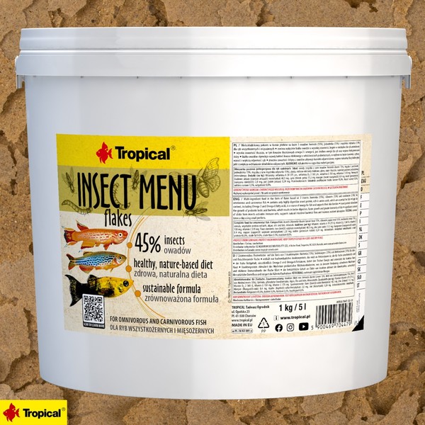 Tropical Insect Menu Flakes 5L Flocken 45% Insekten Aquarium Fischfutter-image
