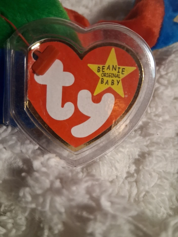Etiqueta oscilante Ty Beanie Baby Jabber The Parrot 10 de octubre 1997/1998. muchos errores Foto 3 de 4