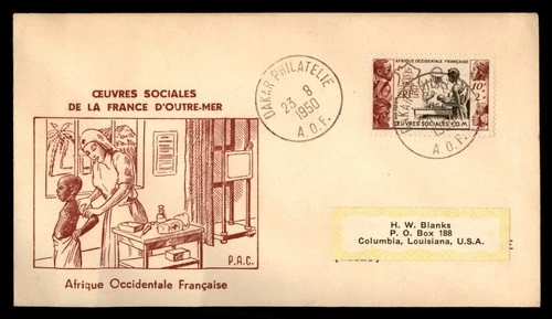 Mayfairstamps French West Africa FDC 1950 Giving Baby Vaccine First Day Cover aa