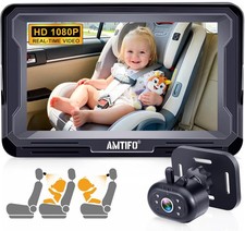 Baby Car Camera Easy Install: Clear Night Vision 2Mins Plug-Play Backseat Cam...