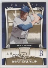 2005 Trilogy Generations Past Gold Materials 11/25 Duke Snider #PA-SN HOF 0l2