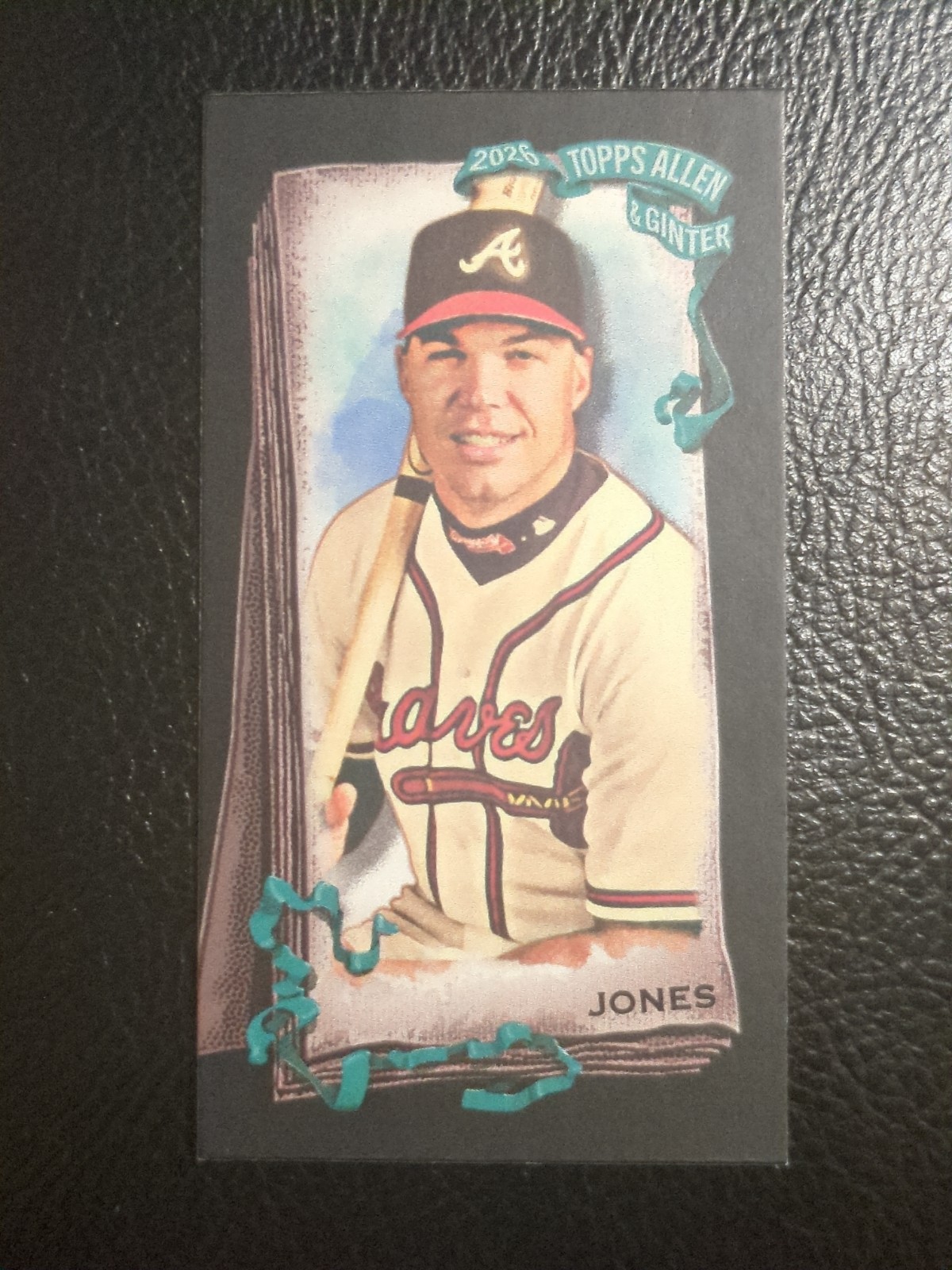 2026 Topps Allen & Ginter Chipper Jones #38 Mini Card (Black Border)