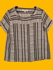 Striped Loft Petite Short Sleeve Top