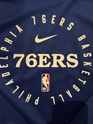 Philadelphia 76ers Nike DriFit Performance sweatshirt Team Issued Size Large - Picture 2 of 3