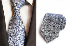 Mens Tie Paisley Jacquard 8cm Gentleman business Necktie New Year Party with Box