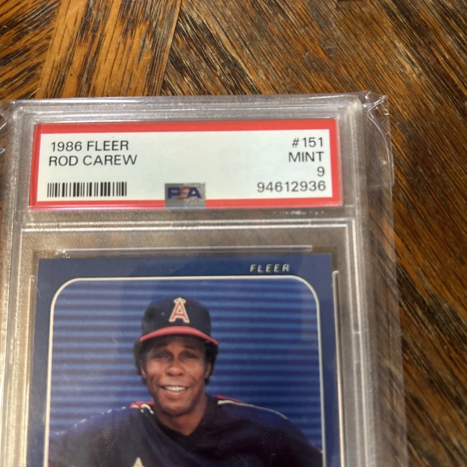 Rod Carew 1986 Fleer PSA 9 - Image 2 of 2