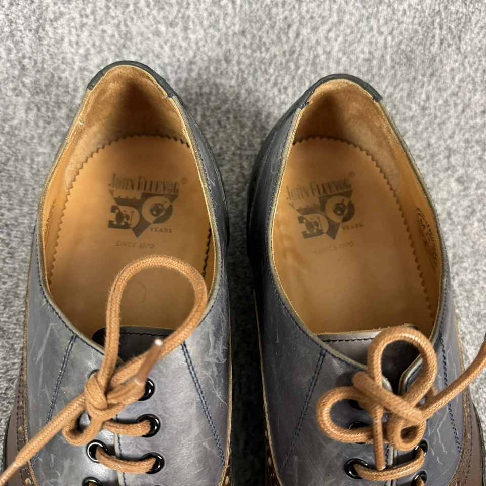 Zapatos Oxford John Fluevog para hombre talla 12,5 tricolor de cuero punta de ala Foto 4 de 4