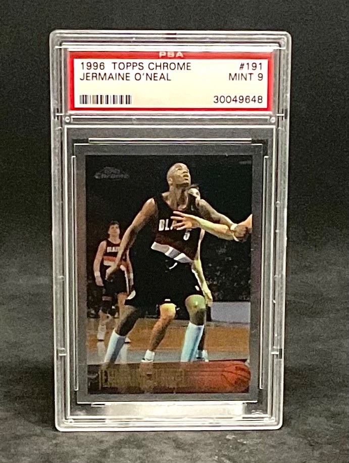 1996-97 Topps Chrome Jermaine O’Neal #191 Rookie RC Basketball PSA 9 Mint