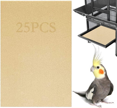 25PCS Gravel Paper for Bird Cage,11'' X17'' Bird Cage Liner Gravel Paper Special f
