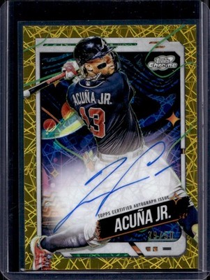Ronald Acuña Jr. 2024 Topps Chrome Cosmic #CCA-RA Gold Interstellar Auto /50