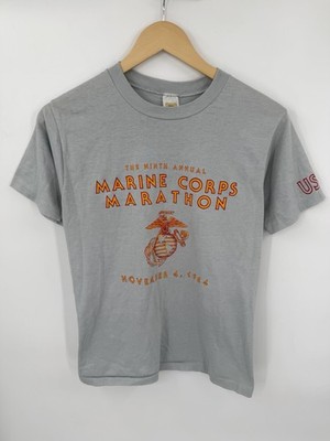 Vintage 1984 Velva Sheen Marine Corps Marathon T-Shirt USA Made Size Medium