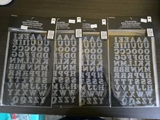 New/Sealed lot of 4 Hildie & Jo Iron on Letters, 0.75 inch transfer Free Ship