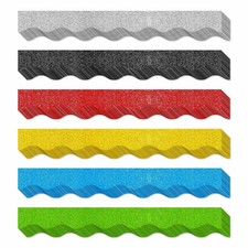60 Feet Bulletin Board Borders, 45 Sheets Glitter Scalloped Border Trim Holid...
