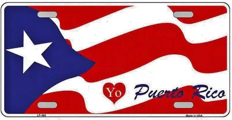 Puerto Rico Flag License Plate
