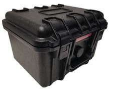 Black Waterproof Hard Travel Case Small W/ Customizable Foam For Camera And Accs