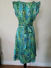 LADIES BEAUTIFUL SILK DRESS BY MORELL MAXI SZ 6