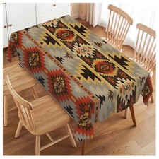 Rectangle Tablecloth Geometric Pattern Table Cover 52x70 Inch American Southwest