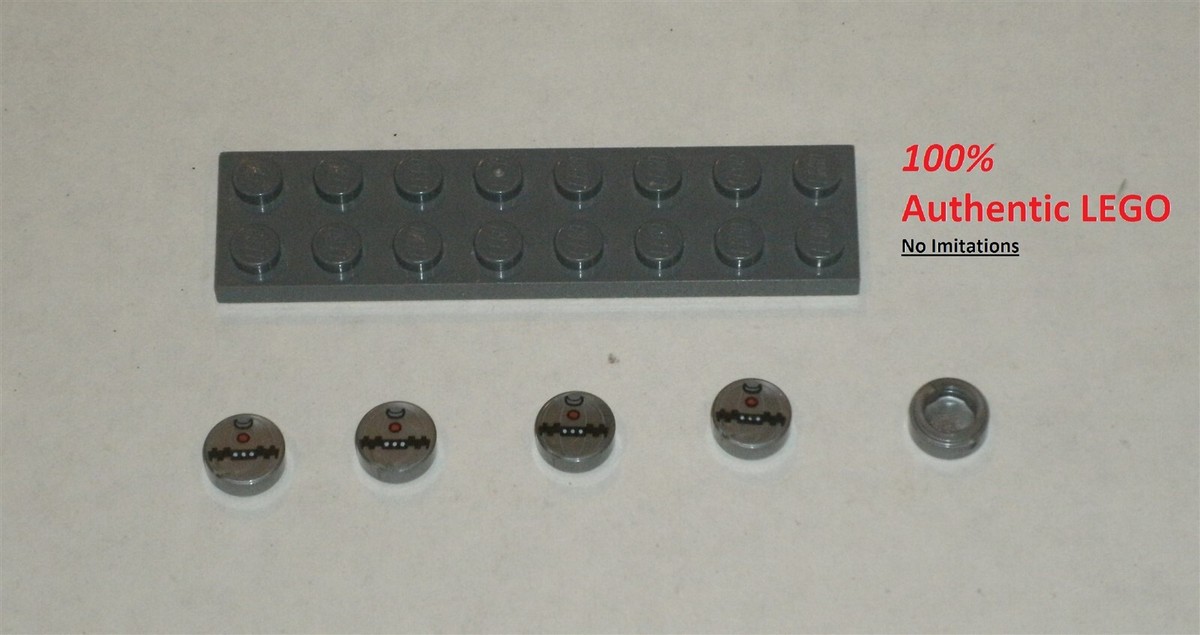 LEGO NEW 1x1 Flat Silver Tile Round with Bomb Design (5x) 6006541