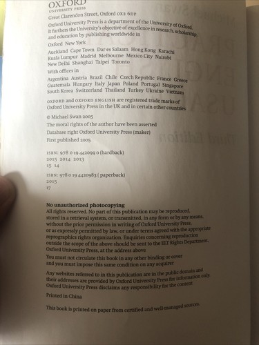 Practical English Usage 3rd Edition by Michael Swan Decent Shape See Pics - Picture 5 of 5