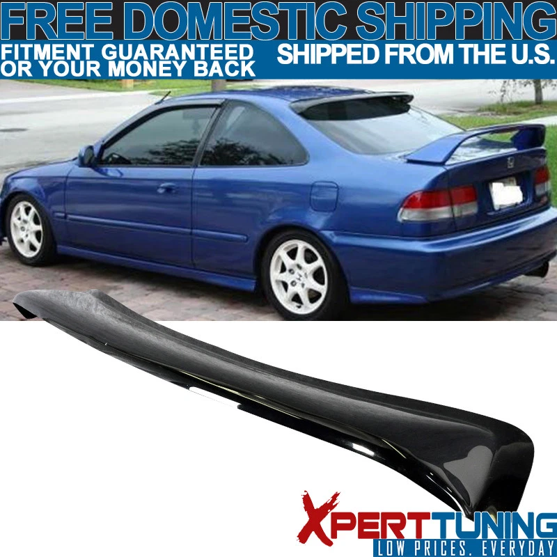 Fits 96-00 Honda Civic Coupe 04-08 Acura TSX Rear Window Visor Roof Spoiler - Изображение 2 из 4