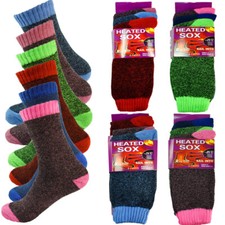 3-12 Pairs Womens Winter Thermal Heated Warm Boots Heavy Duty Socks Size 9-11