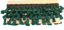 Hunter Green Cotton Garland Tassels 2.25 Yards