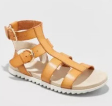 Cat & Jack Ellie Gladiator Ankle Strap Sandal Cognac Size 1