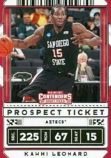 2020-21 Panini Contenders Draft Picks - Kawhi Leonard #18 Prospect Ticket