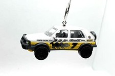 Christmas Ornament for 1990 Volkswagen Golf White Yellow