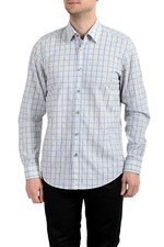Hugo Boss Men's "Lukas" Regular Fit Plaid Long Sleeves Casual Shirt US M IT 50