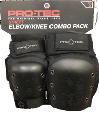 Pro Tec Skateboard Scooter Street Knee/Elbow Pads Set Black Size SMALL